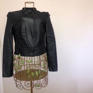 BCBG MAXAZRIA Black Bikers Jacket